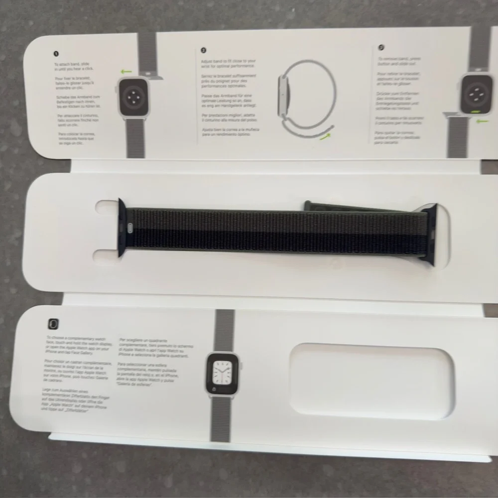 Apple Watch Sport Loop Band - Midnight Green/Black - 45mm